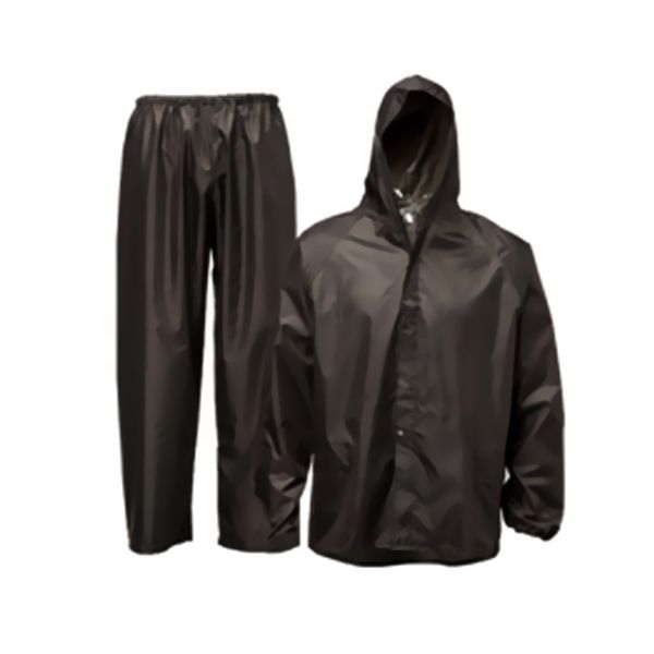 Rubberised Contract Rainsuit Black