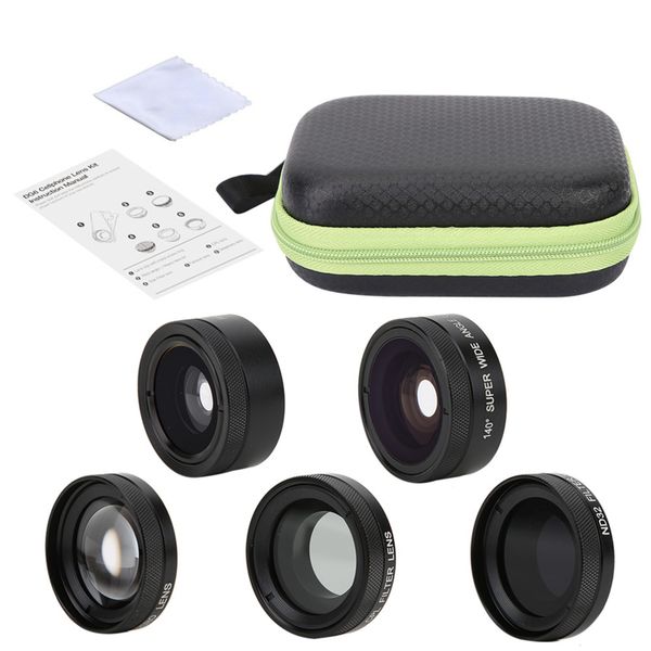6-in-1 12X Telephoto Lens - Universal For Phones/Tablets- Fisheye/Macro/CPL/Starlight