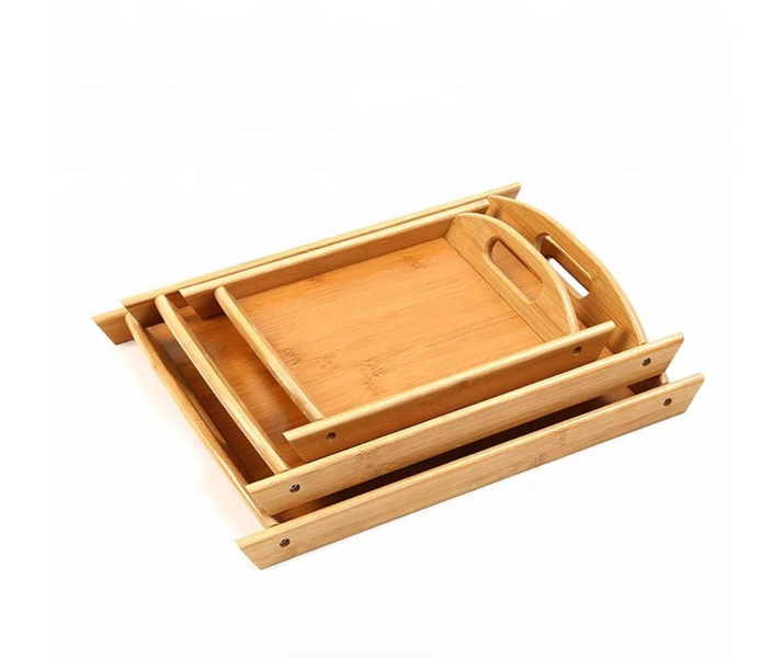 Piece Bamboo Serving Tray Set image