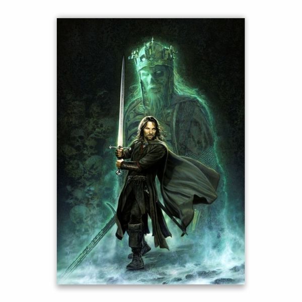 Aragorn And Dead King Poster - A1