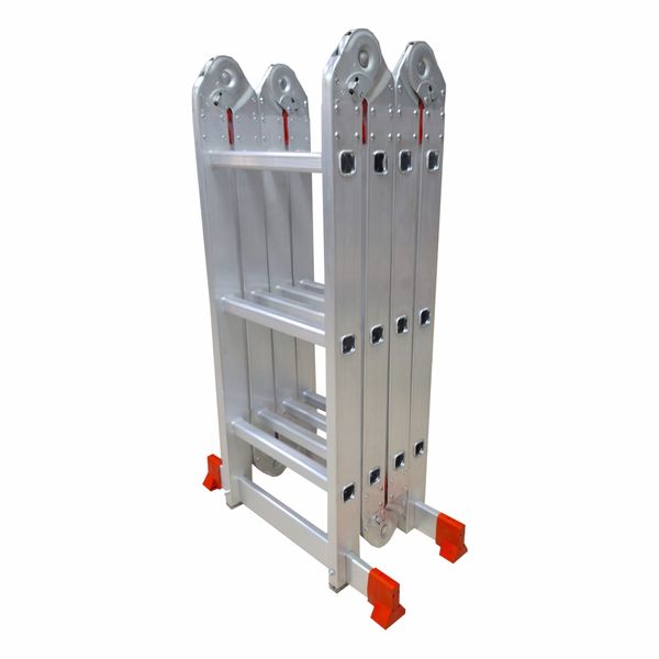 Pro-Ladder - Multi-Purpose Folding Ladder - Heavy Duty - Aluminum - Black