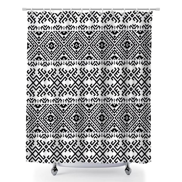 Shower Curtain with 12 Plastic Hooks, 180x180cm Art Print Bathroom Curtain
