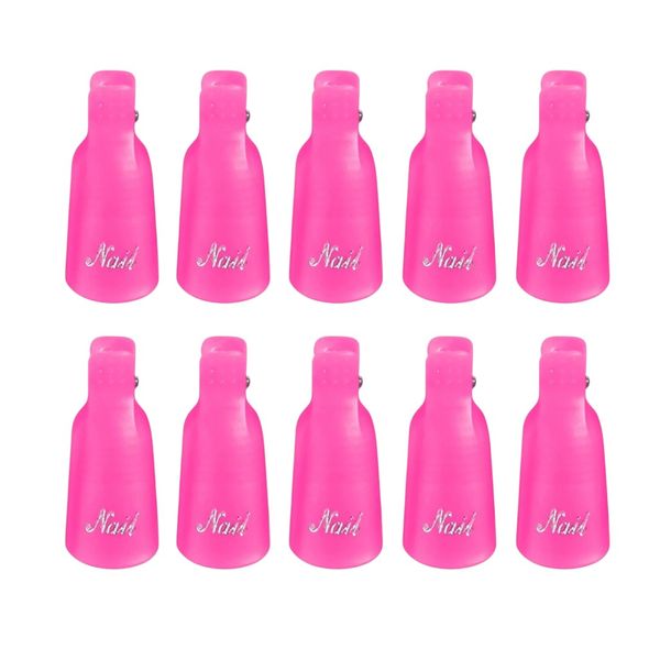 10-Piece Nail Polish Remover Soak-Off Clips - Pink