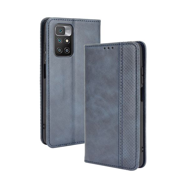 Flip Cover Compatible With Redmi 10 Magnetic Buckle Patterned Leather Case
