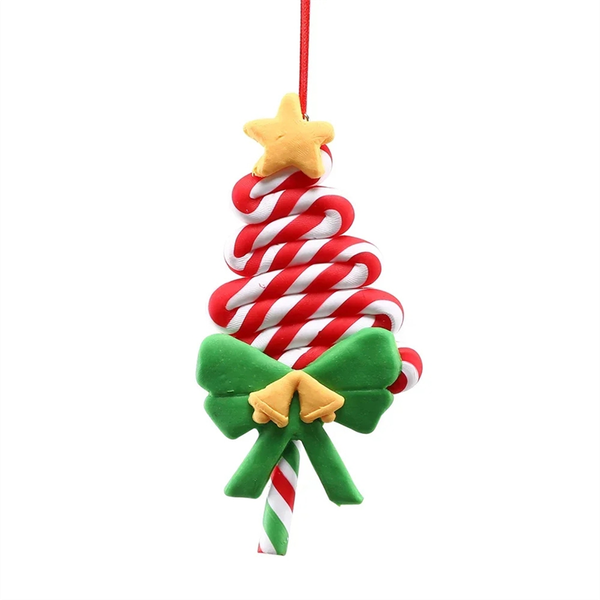 Christmas Tree Decoration Ornament Soft Clay Lollipop A