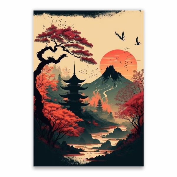 Japanese Landscape Poster - A1 | Shop Today. Get it Tomorrow ...