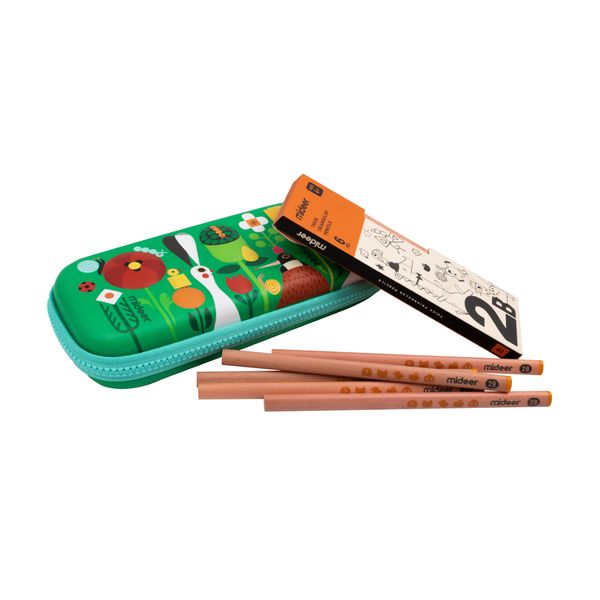 Mideer Pencil Case - Spring Garden with Free Pencils