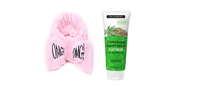 Canadian Hemp Seed Clay Mask 120ml and Headband