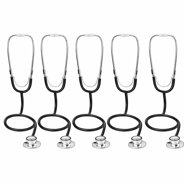 Deluxe Dual Head Doctors Stethoscope - 5 Pack Set
