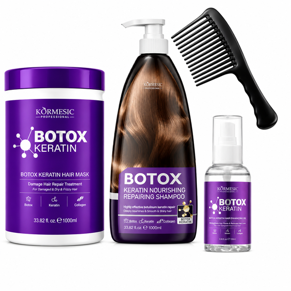 KORMESIC Keratin Hair Care Set (4-Piece) - Repair, Nourish &amp; Shine