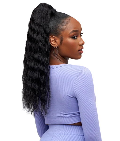 Deep Wave Ponytail - 20 Inch - Meisha Hair