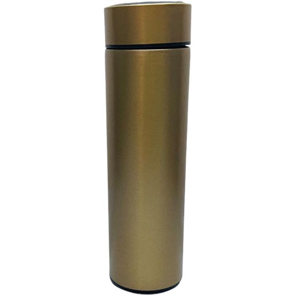 Digital Double Wall Vacuum Flask Travel Mug - 500ml - Gold