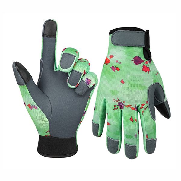 M Size Blue Gardening Work Gloves