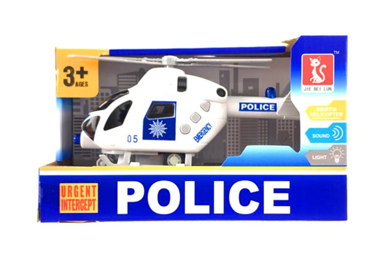 Friction Police Helicopter with Light and Sound
