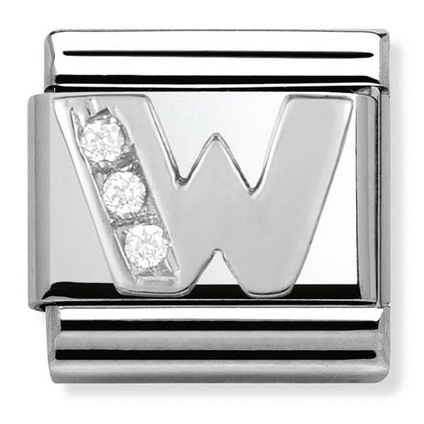 Nomination Silver Letter W Charm image