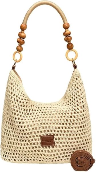 Crochet Cotton Bag for Women Summer Beach Woven