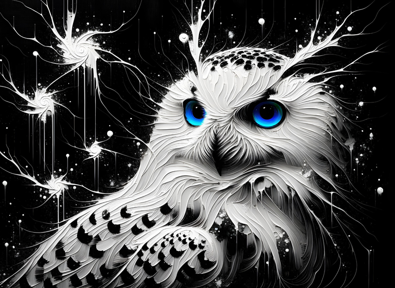 Canvas Wall Art Home Decor - Snow Owl