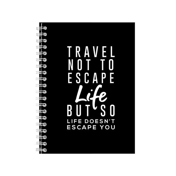 Travel A5 Notebook Spiral Lined Motivational Saying Graphic Notepad Gift169