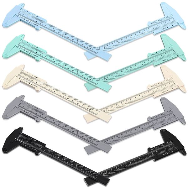 10Pcs 150Mm Plastic Caliper Sliding Gauge For Student Office 5 Colors