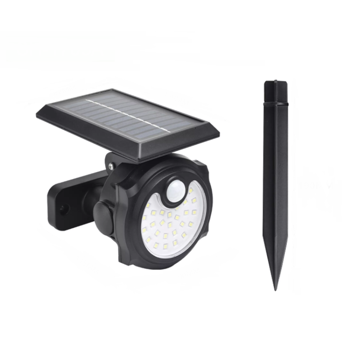 Multipurpose Wall/Ground Solar LED Lights- Black | Shop Today. Get it ...