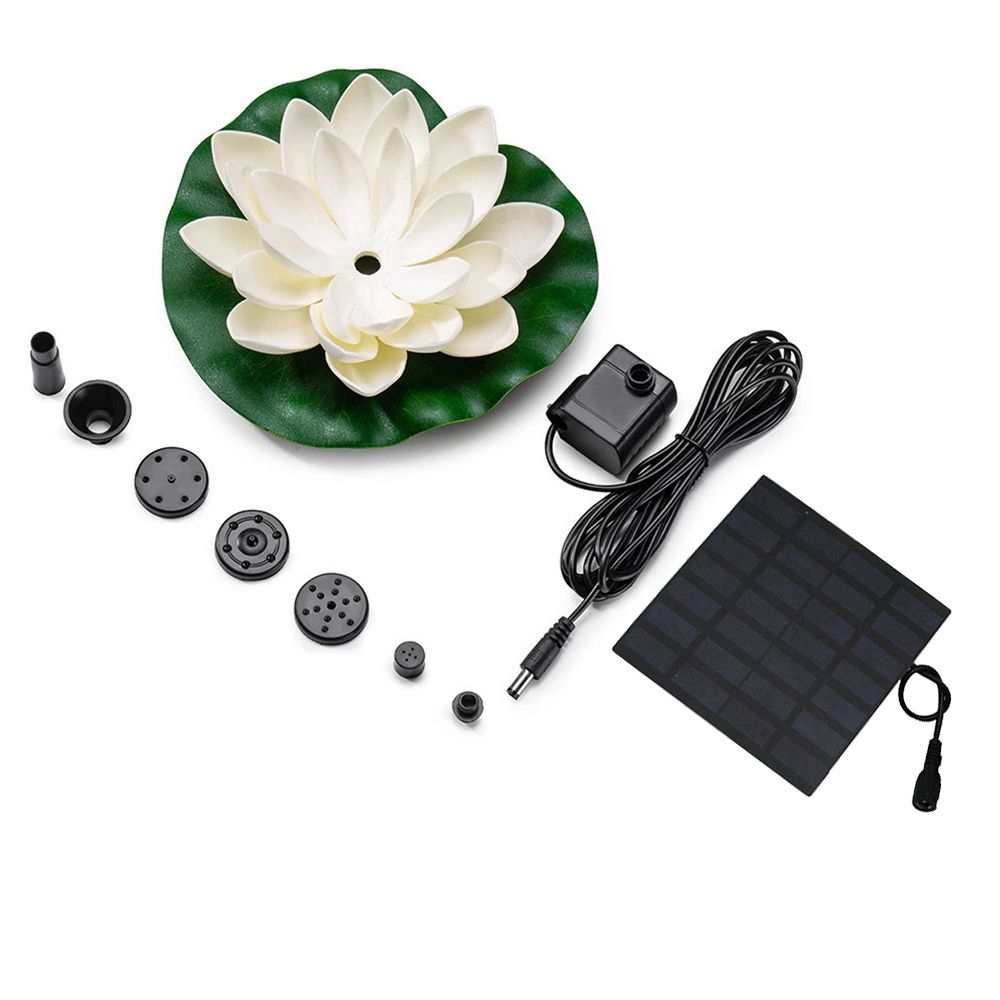 Lotus Solar Fountain Pump Solar Water Fountain Spray for Pool Garden
