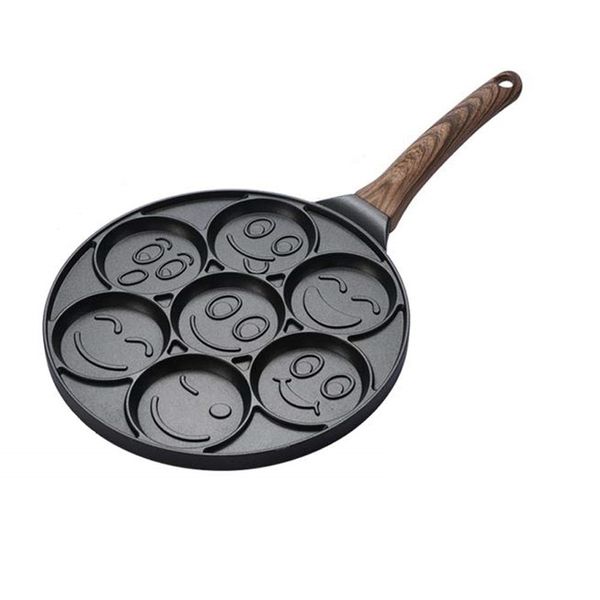 Emoji Face Non-Stick Pan-7 Hole