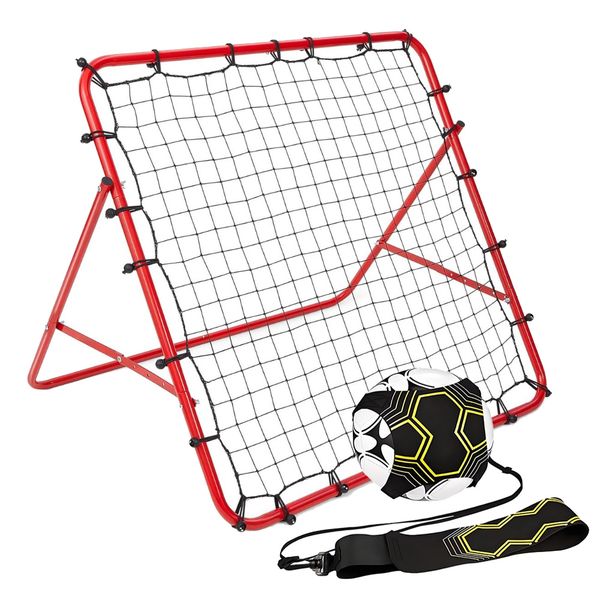 Soccer Rebounder Rebound Net,Football Kick Throw Solo Practice Training Aid