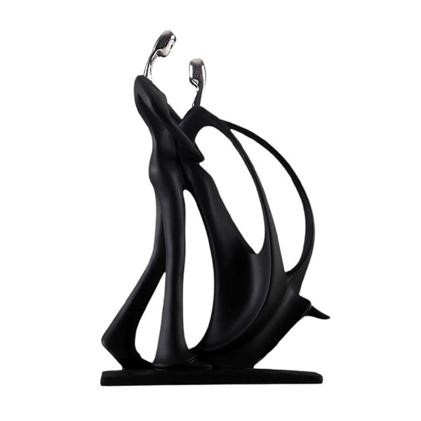 Decor Waltz Resin Dancing Couple Sculpture - 3D Art for Home &amp; Office - 25cm