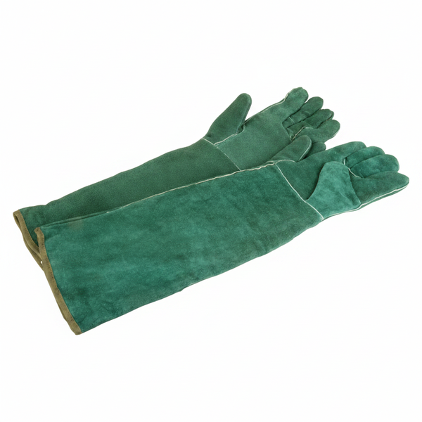 Heavy-Duty Green Welding Gloves for Forearm Protection - 400mm
