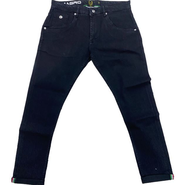 ROSSIMODA - Men Black Laser Detail Skinny Jeans | Shop Today. Get it ...
