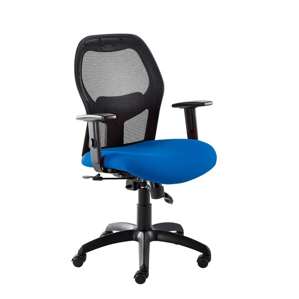 Xenon- Netted Synchro Medium-Back Chair- Red
