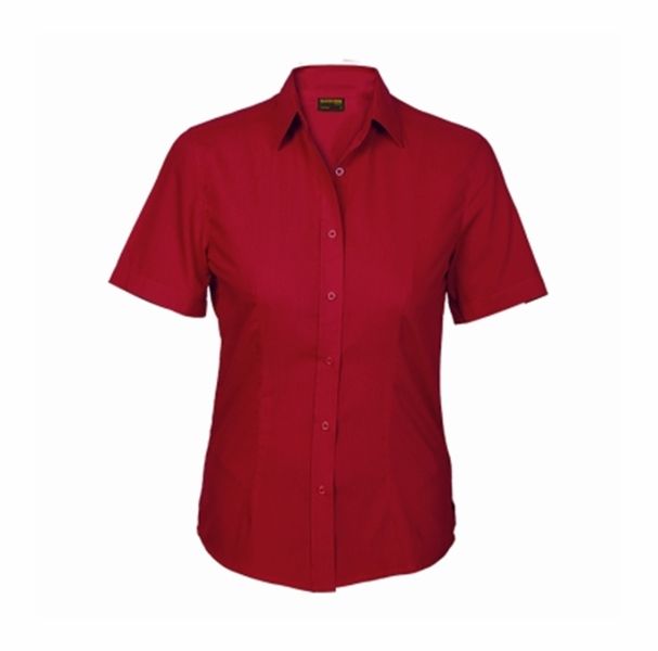 Poly Cotton Blouse Short Sleeve Ladies