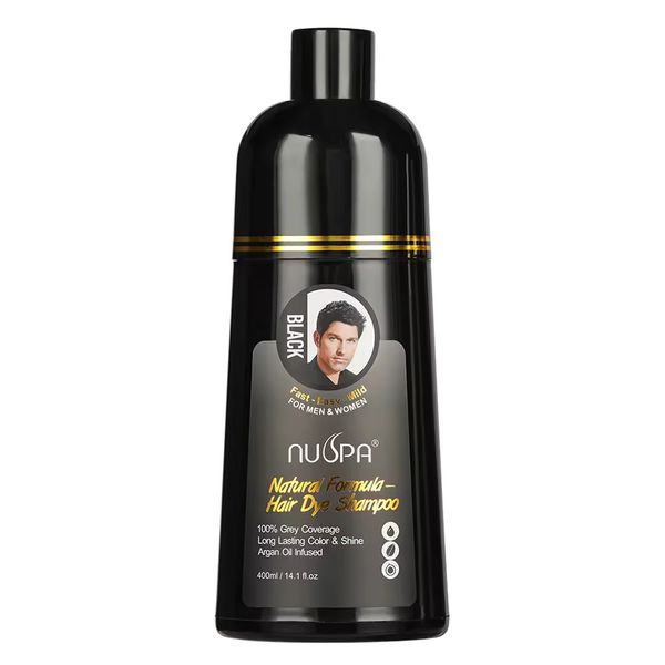Nuspa Natural Formula Hair Dye Shampoo (Black)