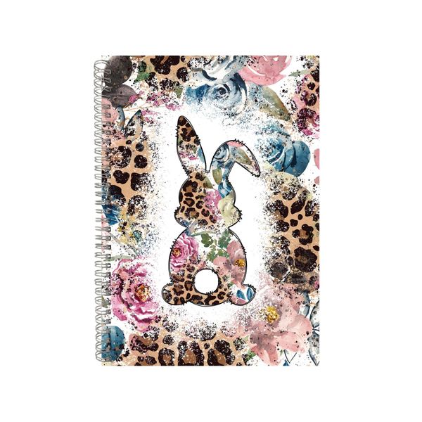 Bunny Boho Flowers Leopard Notebook Animal Gift Idea A4 Notepad Pad 78