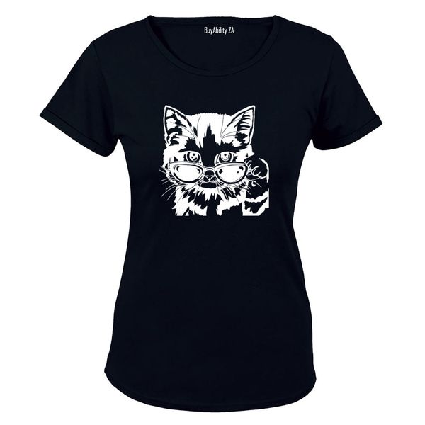 Sunglasses Cat - Ladies - T-Shirt