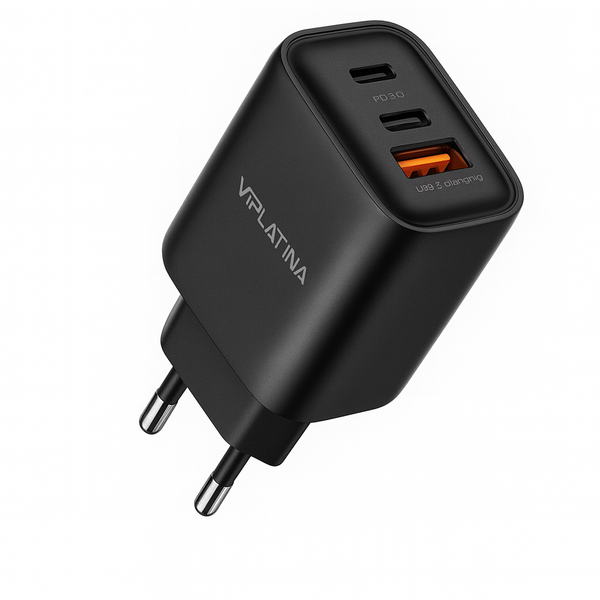 Fast Wall Charger - Dual Port USB C &amp; USB-A Power Adapter-65W Viplatina