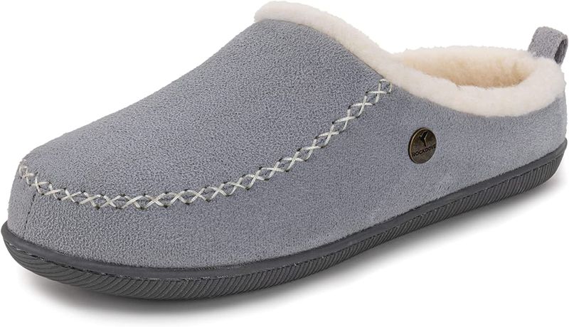 ROCKDOVE Women's Dakota Faux Shearling Lined Slip-On - Black
