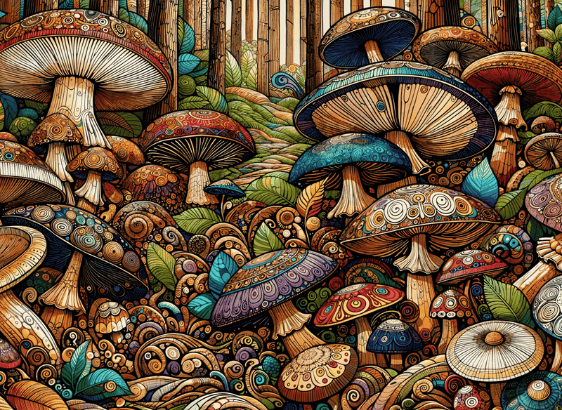Canvas Wall Art Home Decor - Mushroom Floor
