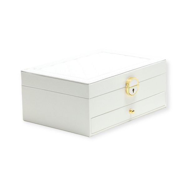 Drawer type Jewelry Box Organizer Faux Leather Jewelry Storage Box
