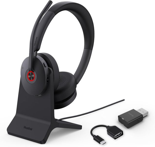 Yealink WH68 Wireless Stereo DECT &amp; Bluetooth Headset with Hybrid ANC