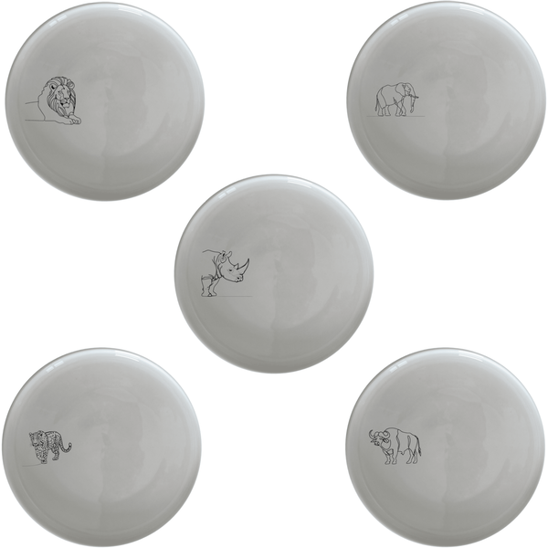 African Big Five Side Plate Set of 5 - Range 1