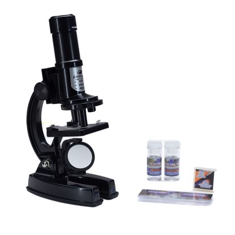 Kids Black Microscope Set 100/200/450 23pc-STEM Educational Toy,Accessories
