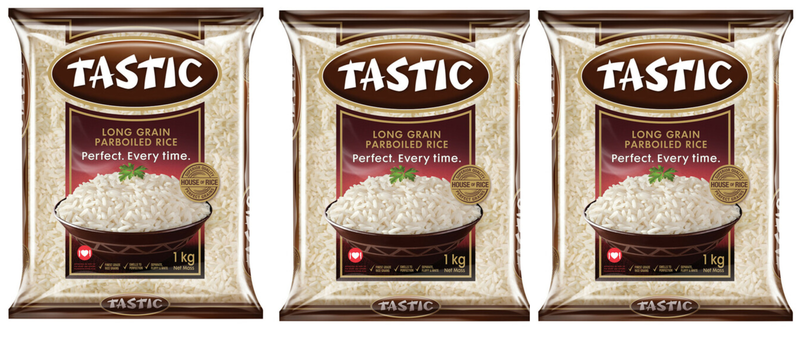 Tastic Parboiled Rice - 3 x 1kg