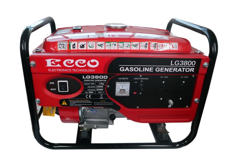Ecco LG-3800 4 Stroke Air Cooled Gasoline Generator - 2000W
