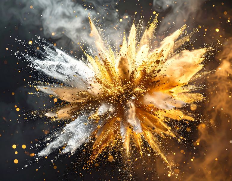 Canvas ModernArt Ready to Hang Art on Wall Contemporary Art - Glitter Bomb