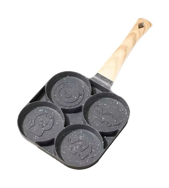 4-Hole Non-Stick Omelette Pan Breakfast Egg Frying Pan