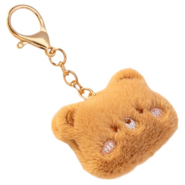 1 Piece - Adorable Animal Soft Plushy Keychain With Secure Metal Clasp