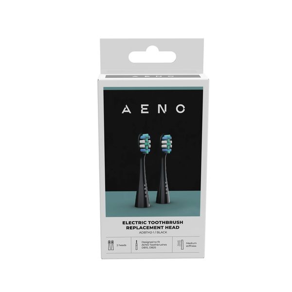 AENO Replacement toothbrush heads, White, Dupont bristles, 2pcs in set