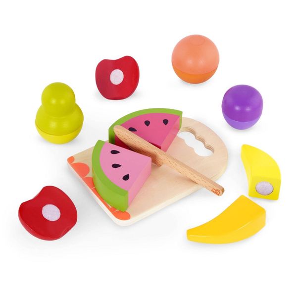 B. toys Chop ‘n’ Play Fruits Wooden Toy Fruits