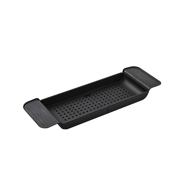 Expandable Bathtub Caddy Bathtub Storage Rack Bathtub Organizer Tray-Black